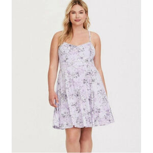 Torrid Floral Jersey Knit Skater Dress Size L (0X)